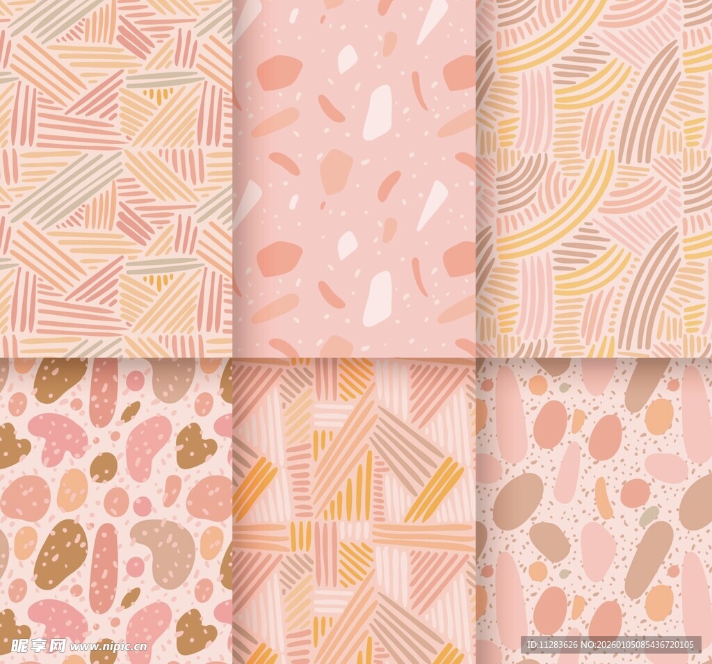 几何图案粉色系纹理素材