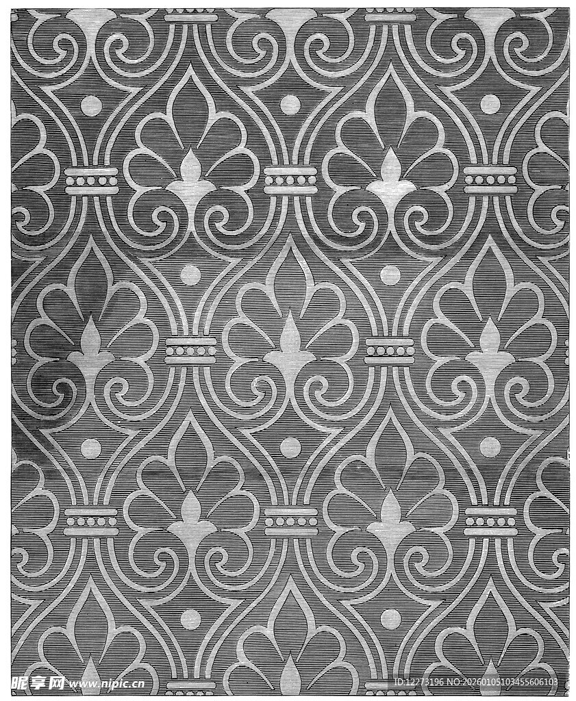 复古花纹地毯图案设计