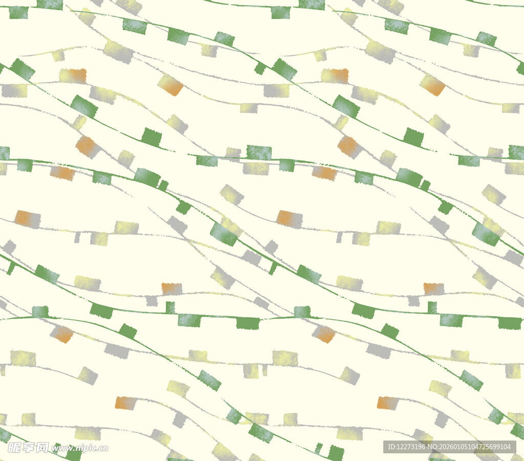 多彩方块线条构成抽象图案