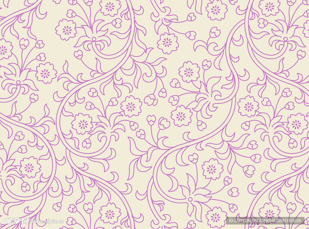 淡紫色花卉纹理图案背景