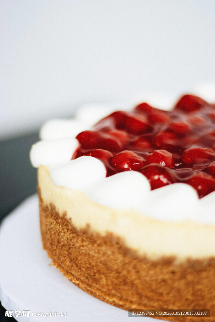 草莓芝士蛋糕特写