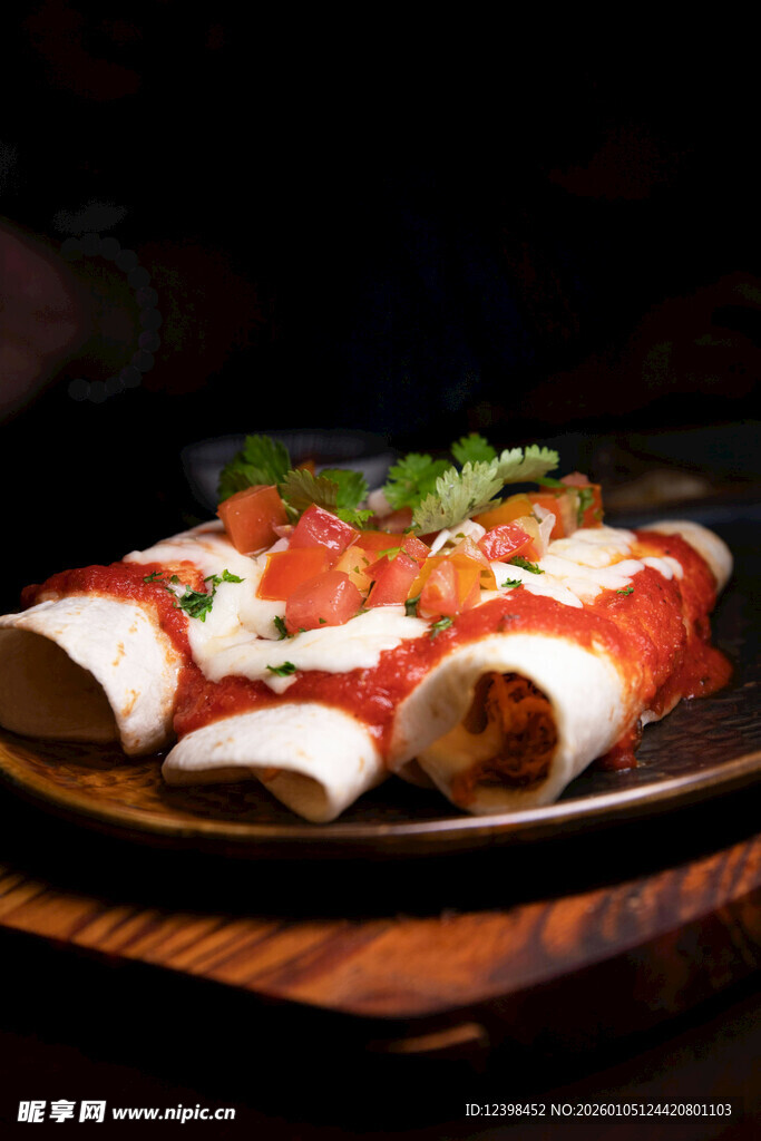 美味墨西哥卷饼诱人呈现