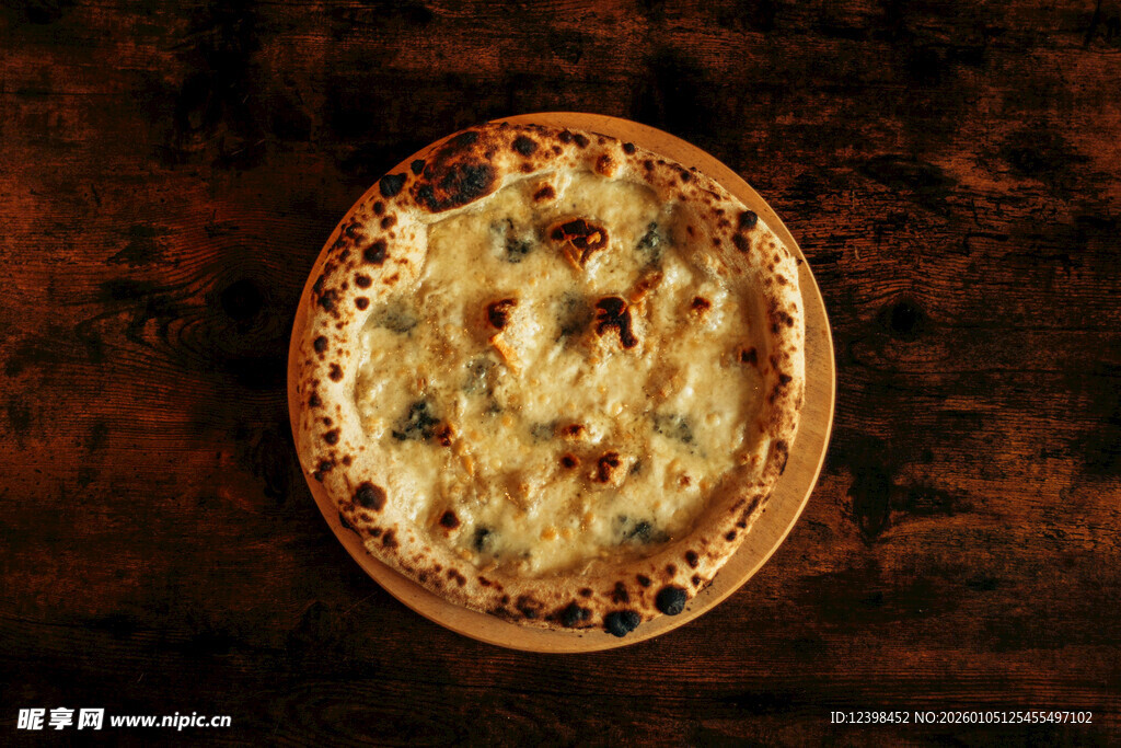 美味芝士披萨特写