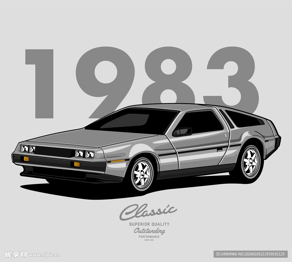 1983年经典汽车复古海报