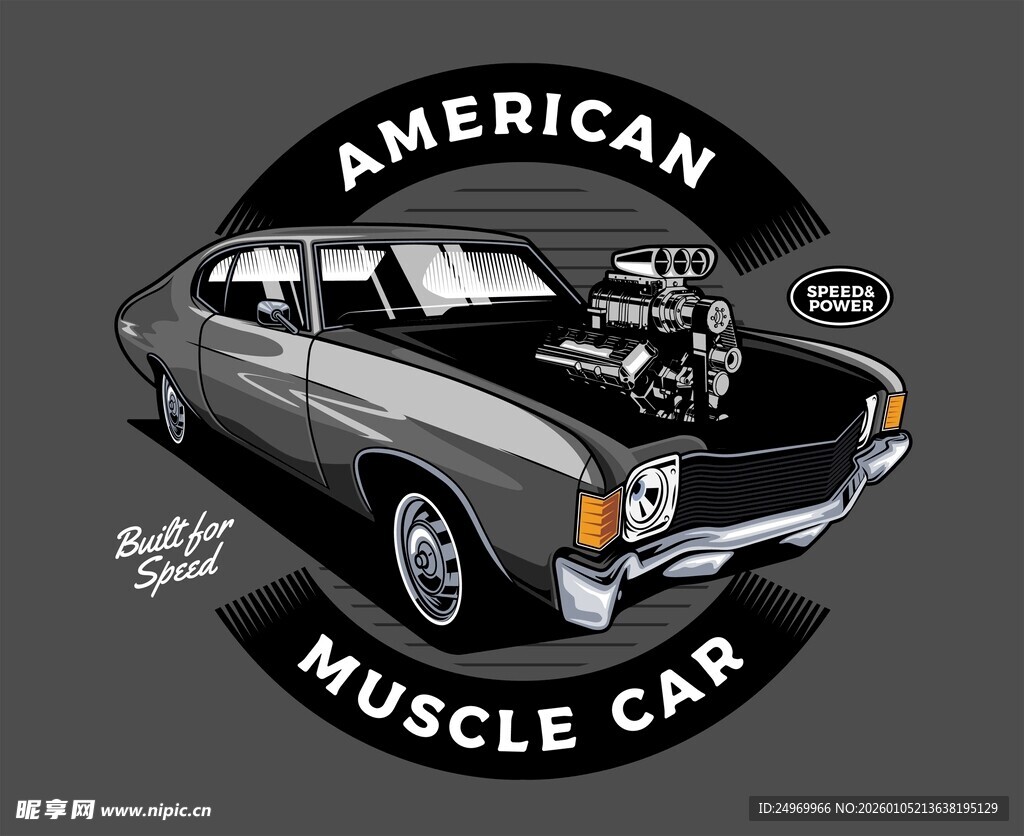 美式肌肉车经典形象展示