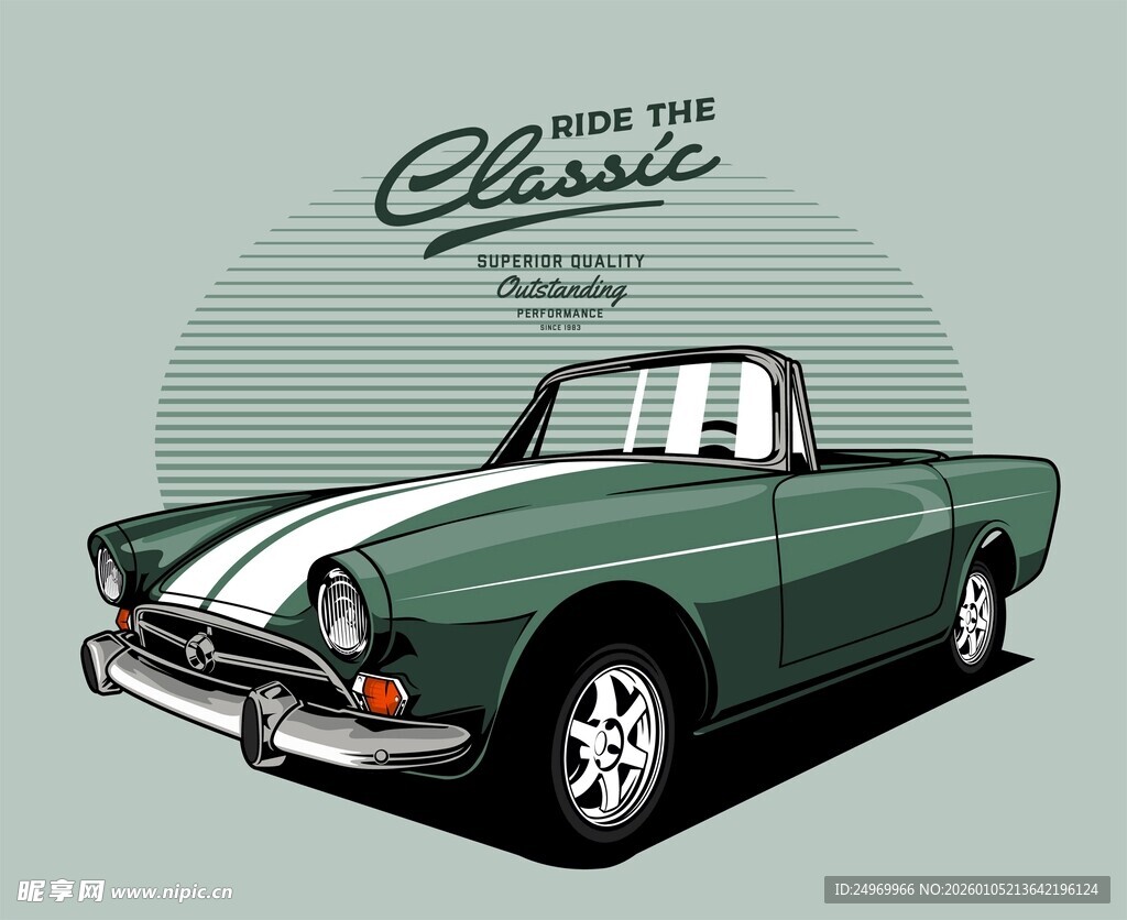 复古敞篷经典汽车