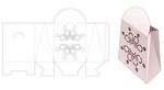 雪花图案纸袋模板
