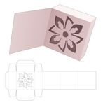 花朵镂空折叠贺卡设计图