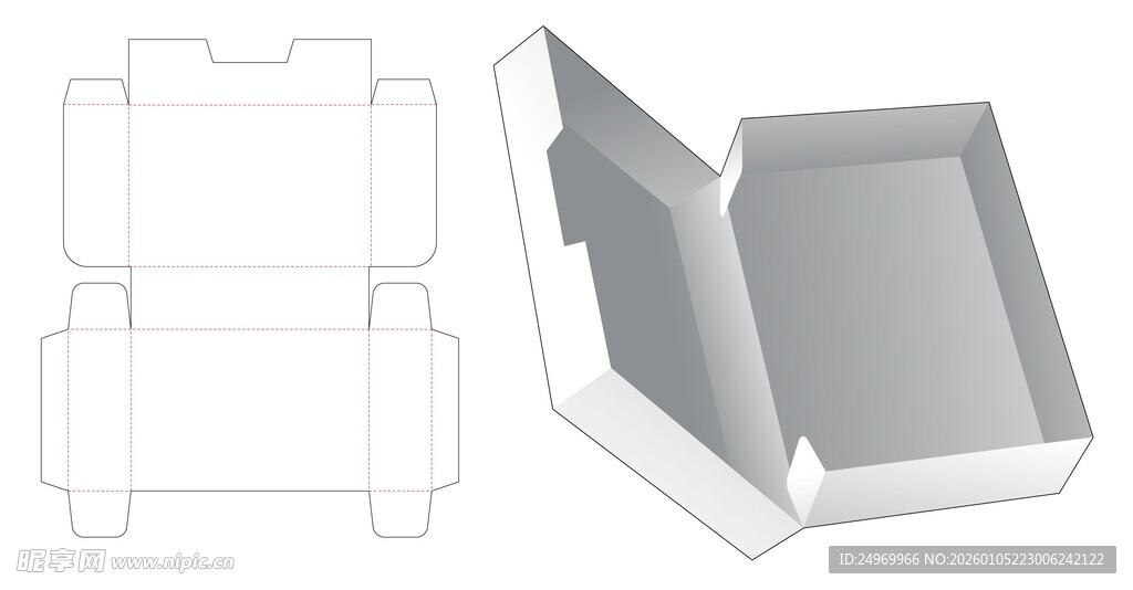 白色折叠纸盒设计示例