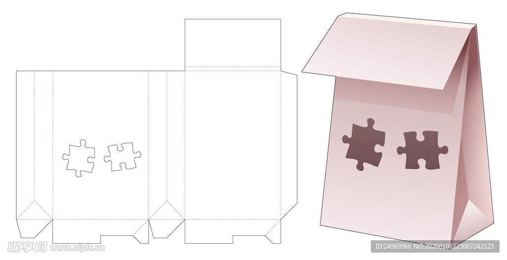 纸质包装盒模板设计图