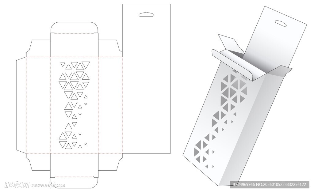 镂空图案包装盒展开图