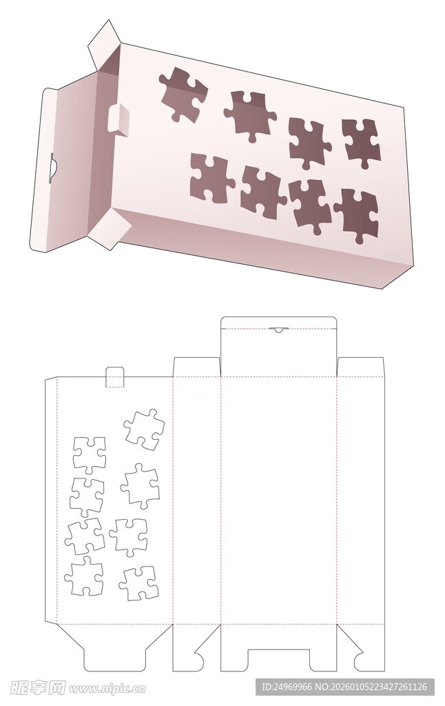 雪花图案礼品盒设计图