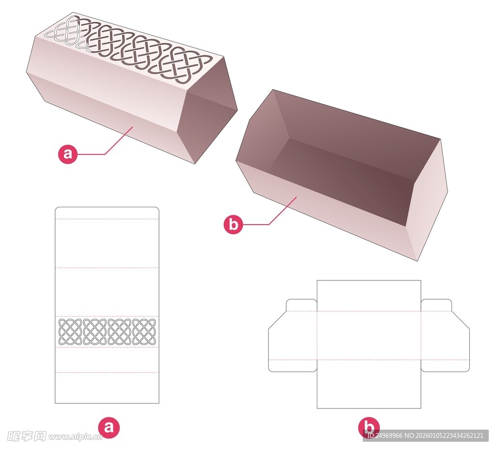 纸盒包装展开图设计示例