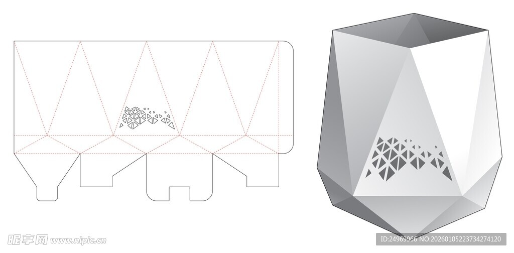 几何造型金属质感容器
