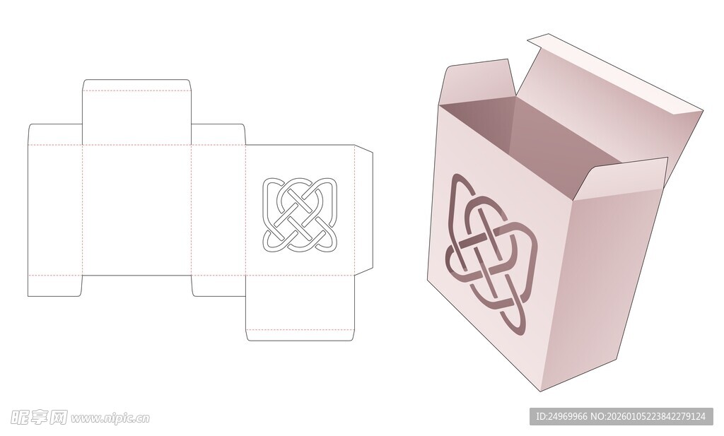 纸盒包装设计展开图与成品