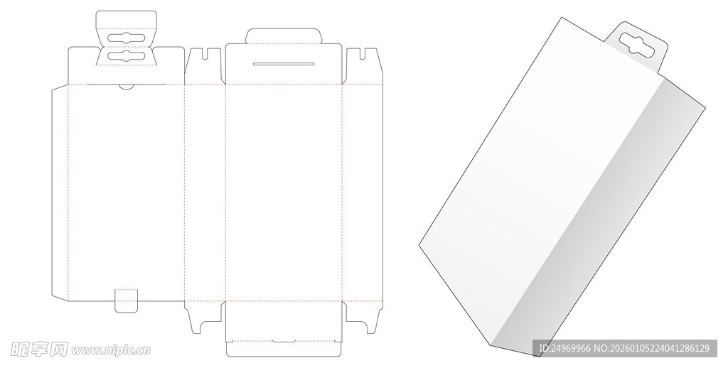 简约白色包装盒设计图