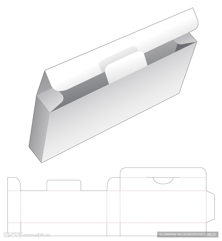 白色包装盒设计图