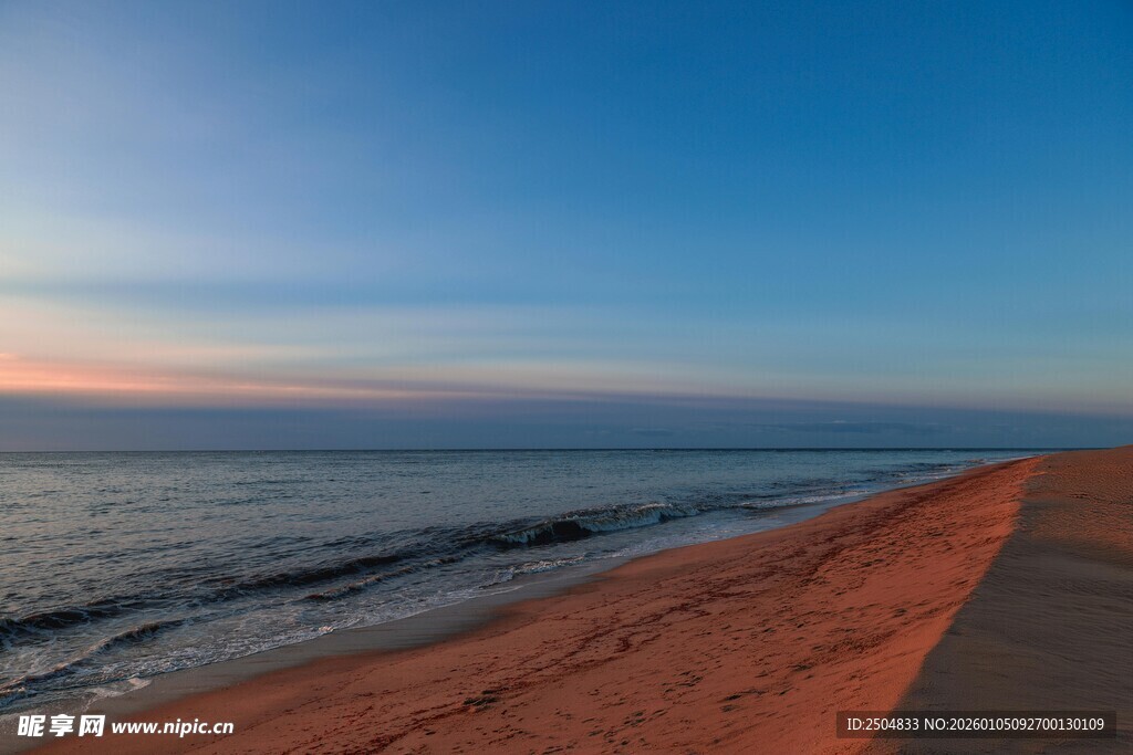海边黄昏美景 宁静之路