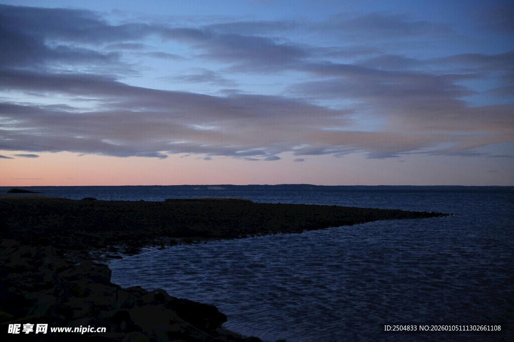 海边暮色美景