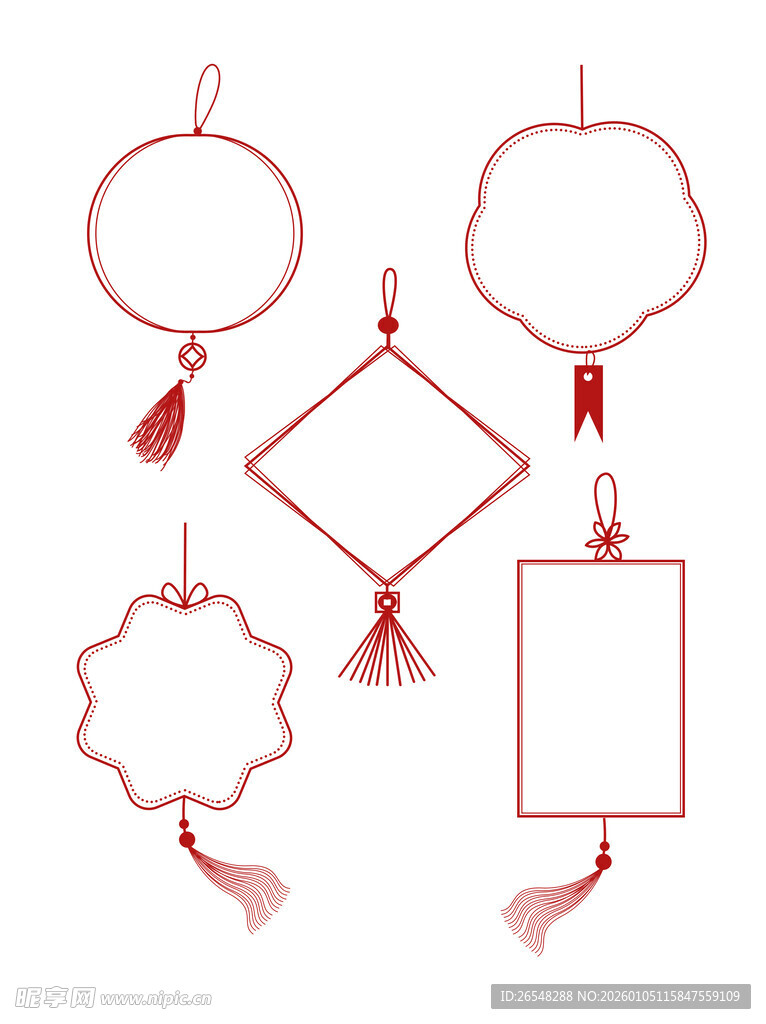 中式红色挂饰