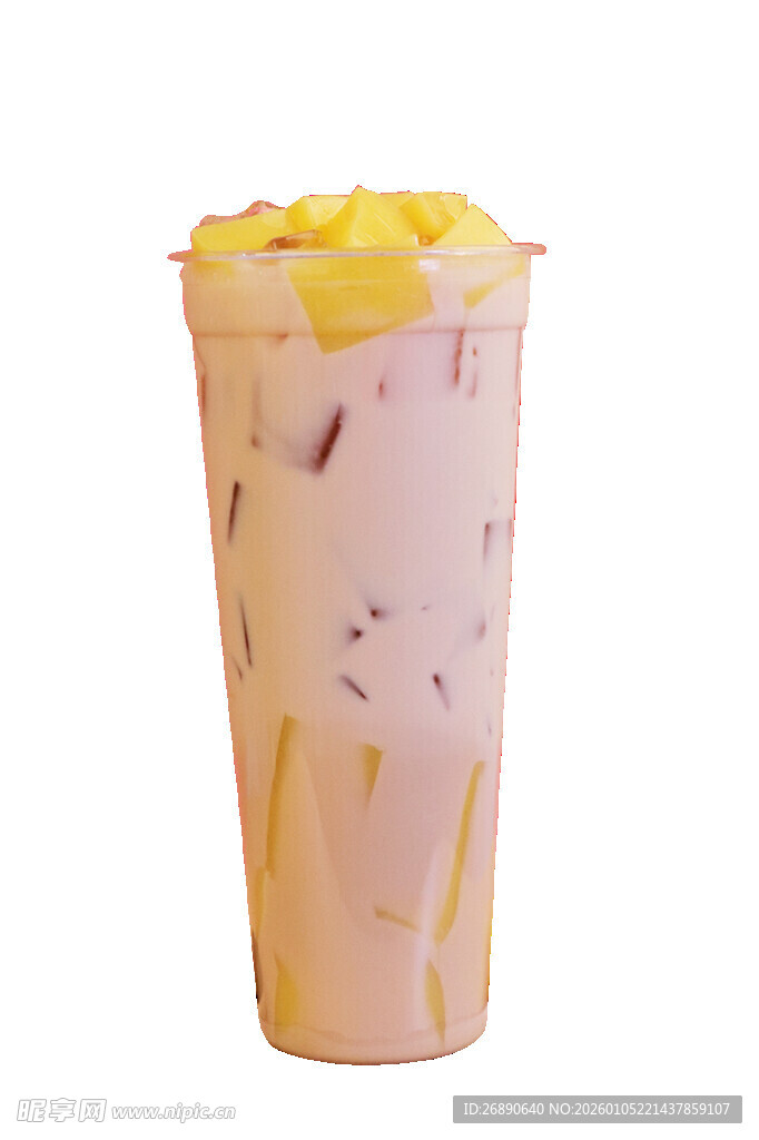 芒果风味芋泥奶茶饮品