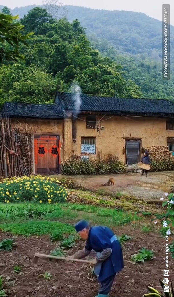 乡村田园劳作场景
