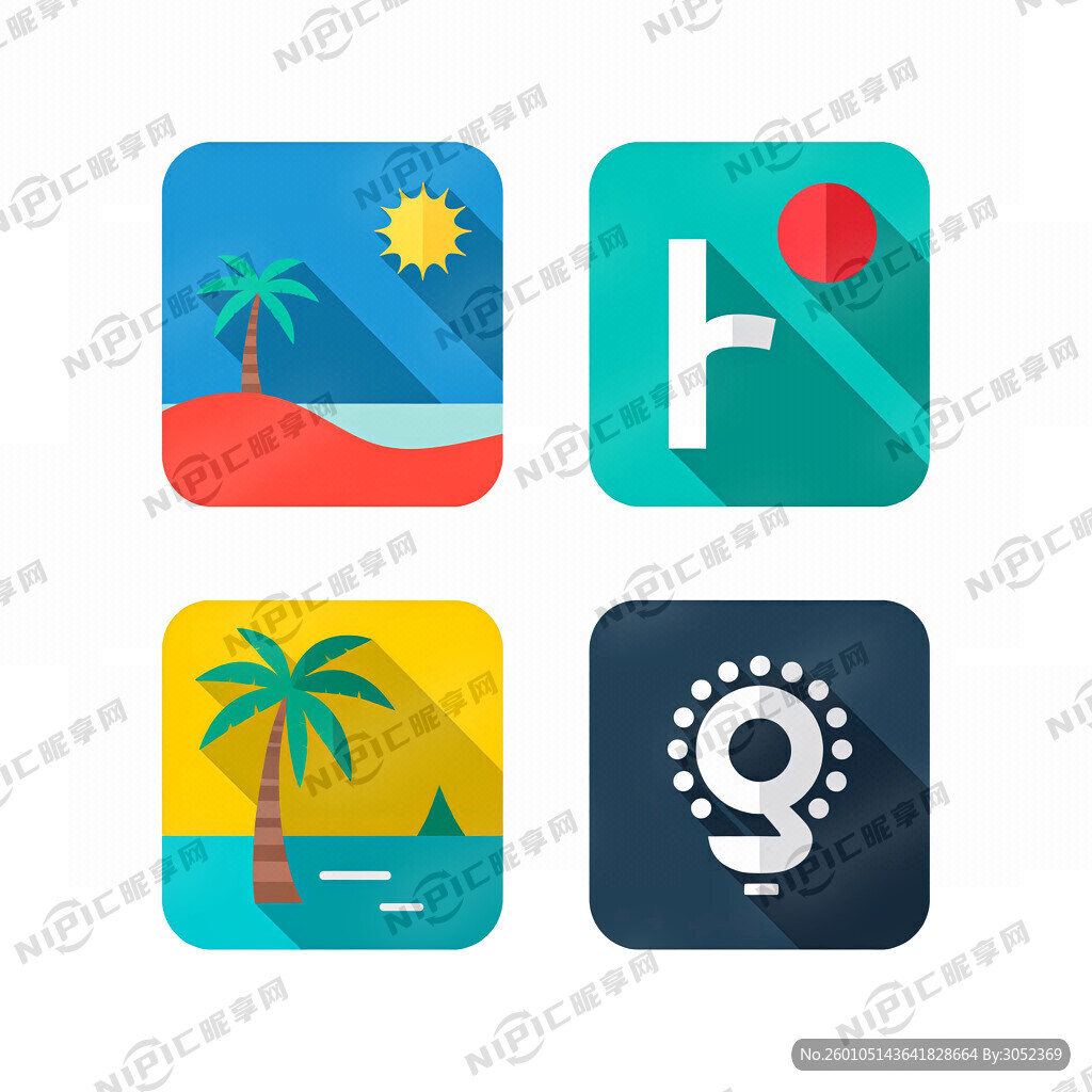 沿海阳光  四个文字logo