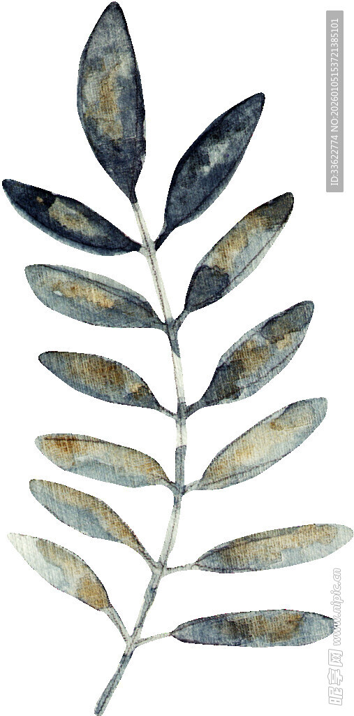 复古风金属质感叶片图案