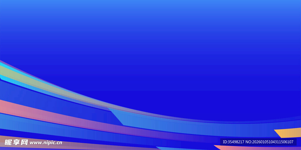 蓝色渐变动感线条背景