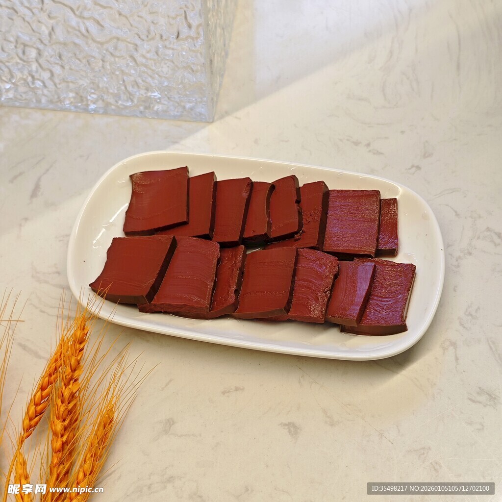 美味猪血块美味猪鸭诱人新食材