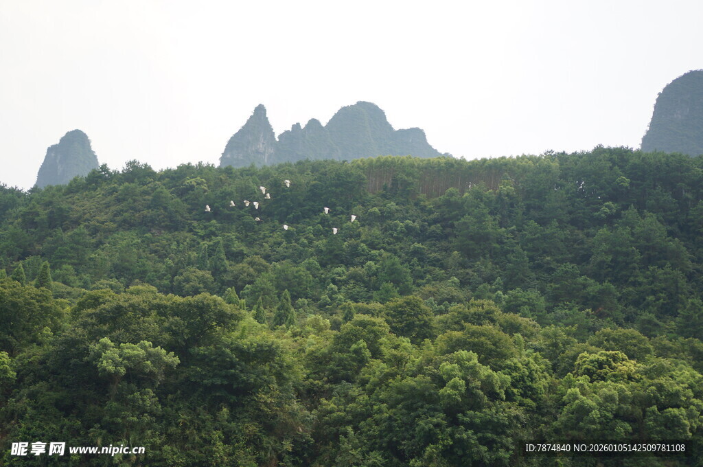 青山叠翠的秀丽自然景观