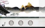 中式山水意境建筑景观图