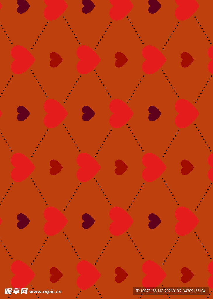 几何心形图案背景纹理