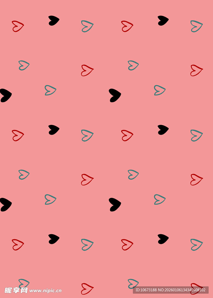 粉色卡通图案无缝背景