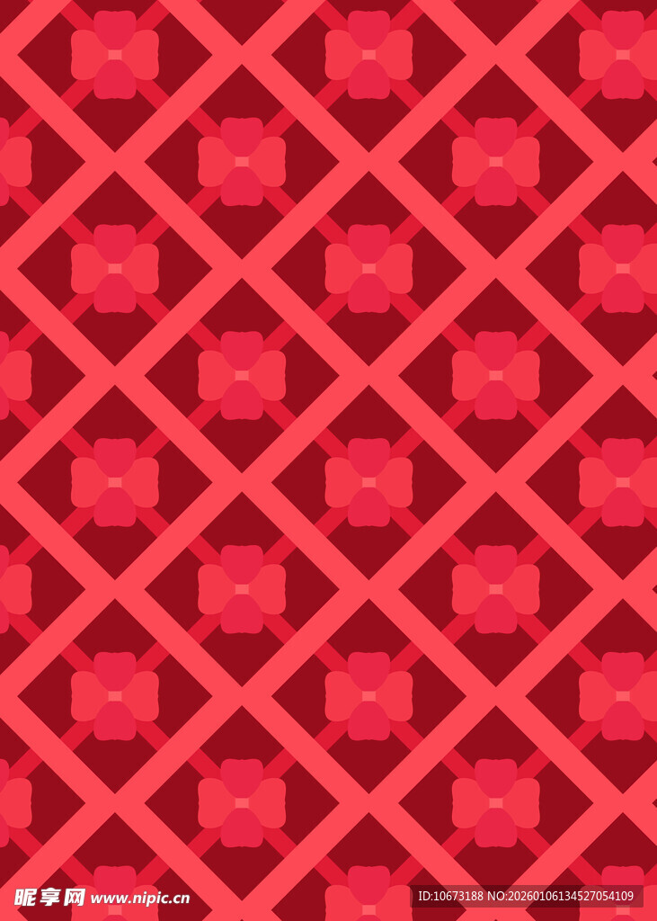 红色几何图案纹理背景