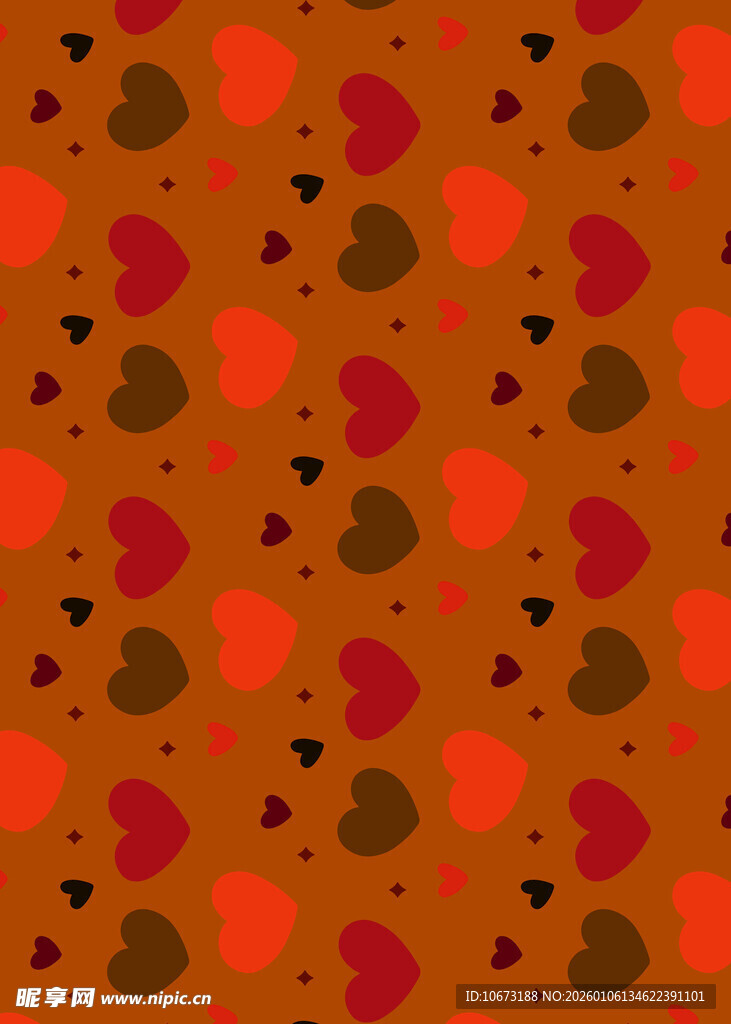 多彩心形图案背景纹理