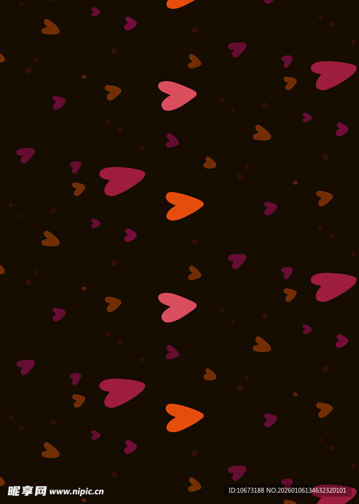 多彩心形图案背景