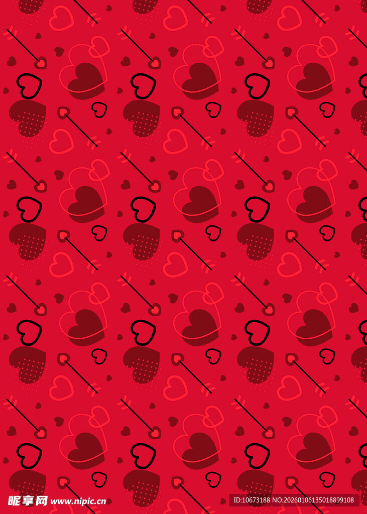 红色雪人图案背景纹理