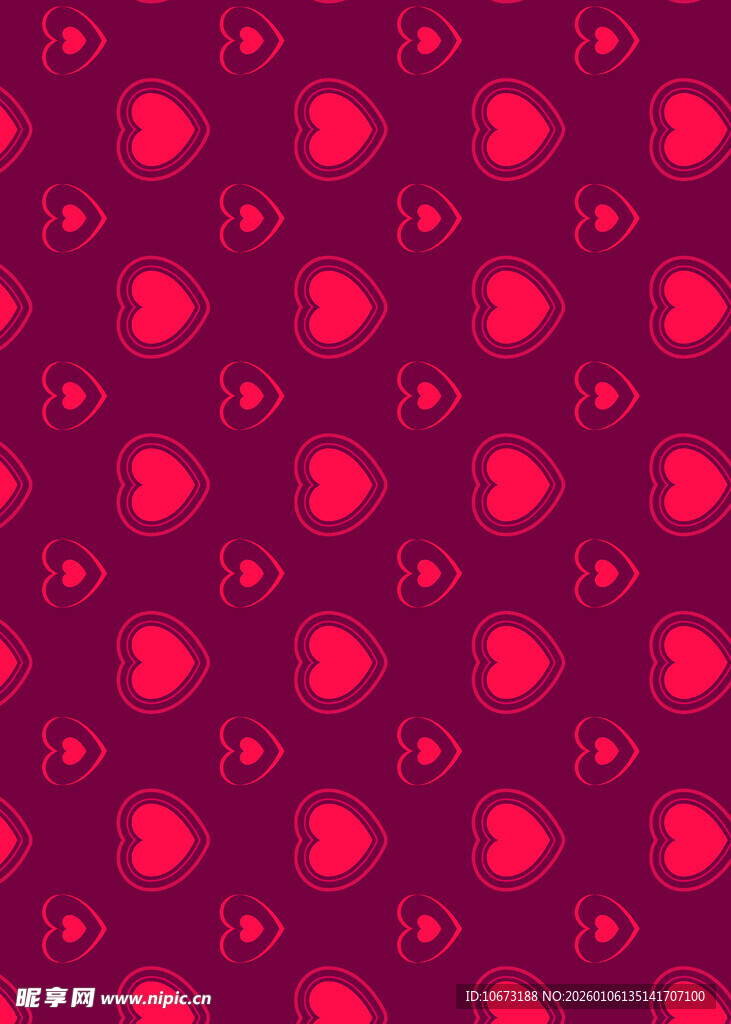 红色爱心图案背景纹理