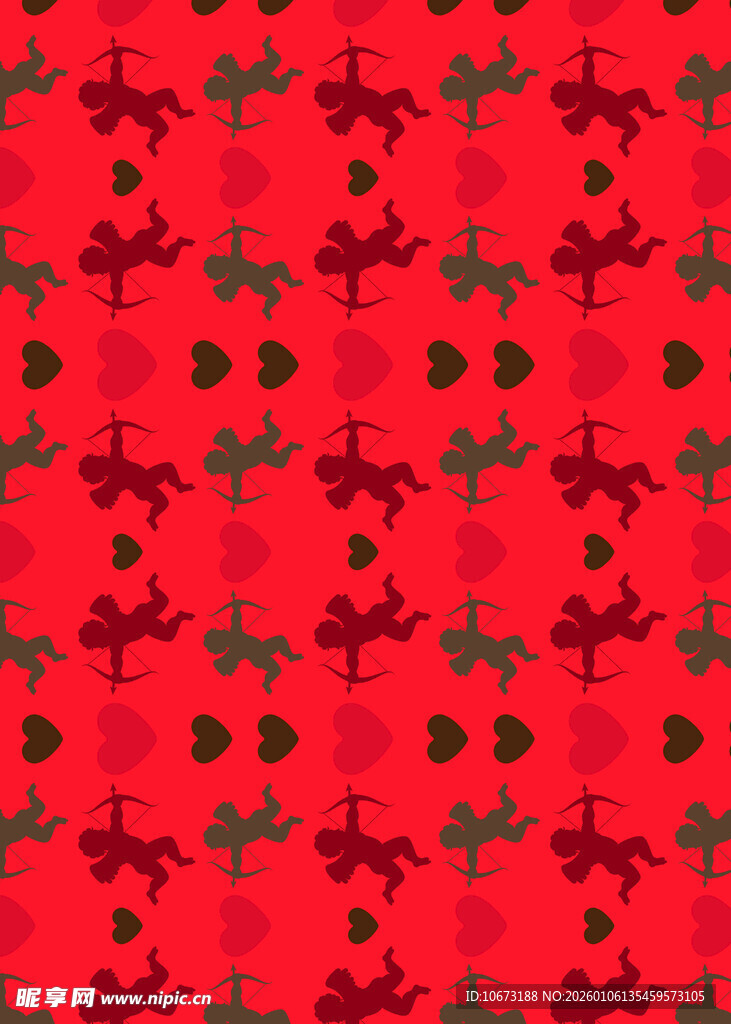 红色圣诞元素图案背景