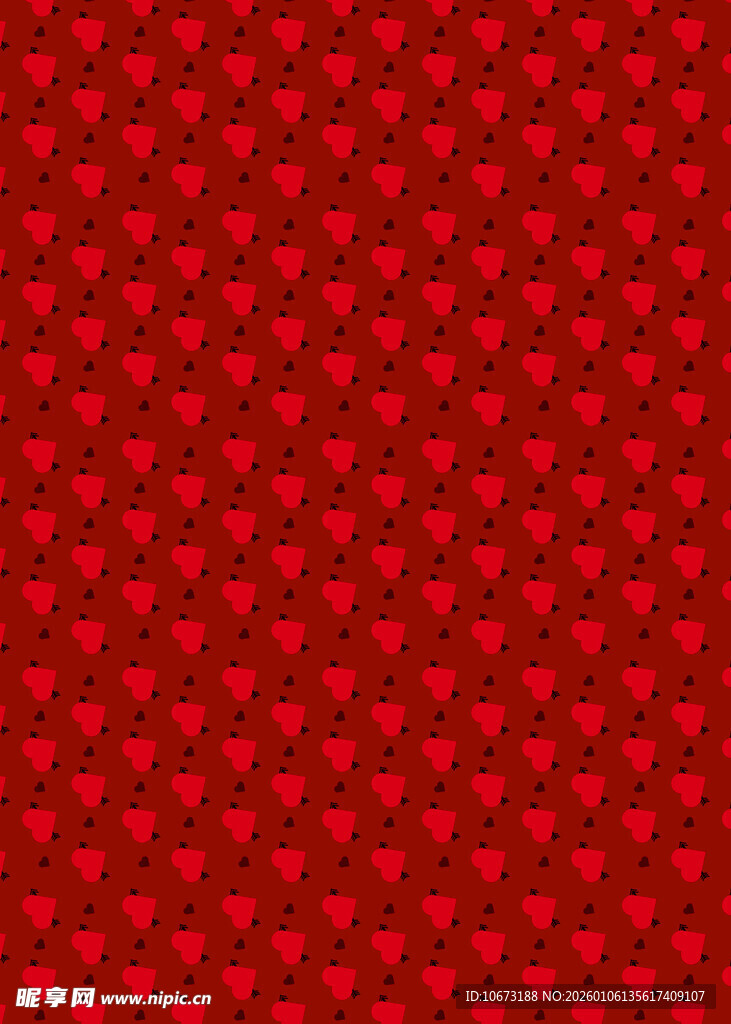 红色爱心图案背景纹理