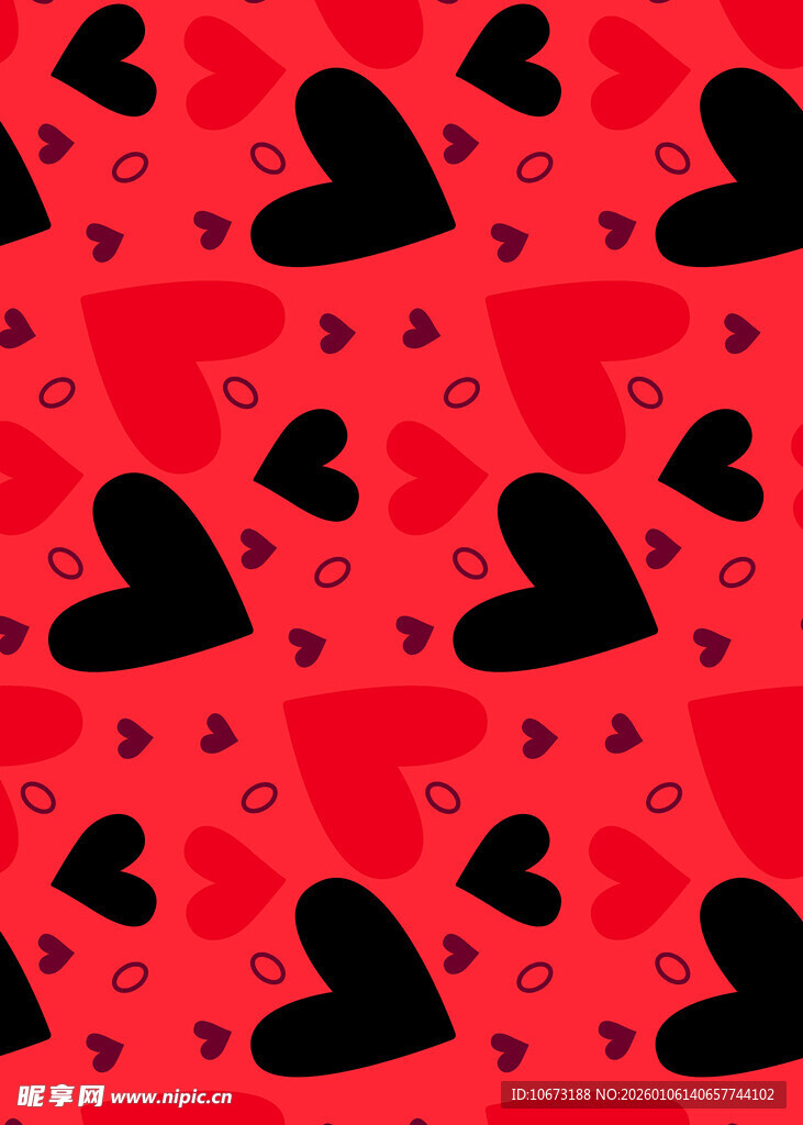 红色爱心图案背景
