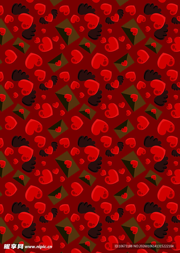 红色浆果图案背景纹理