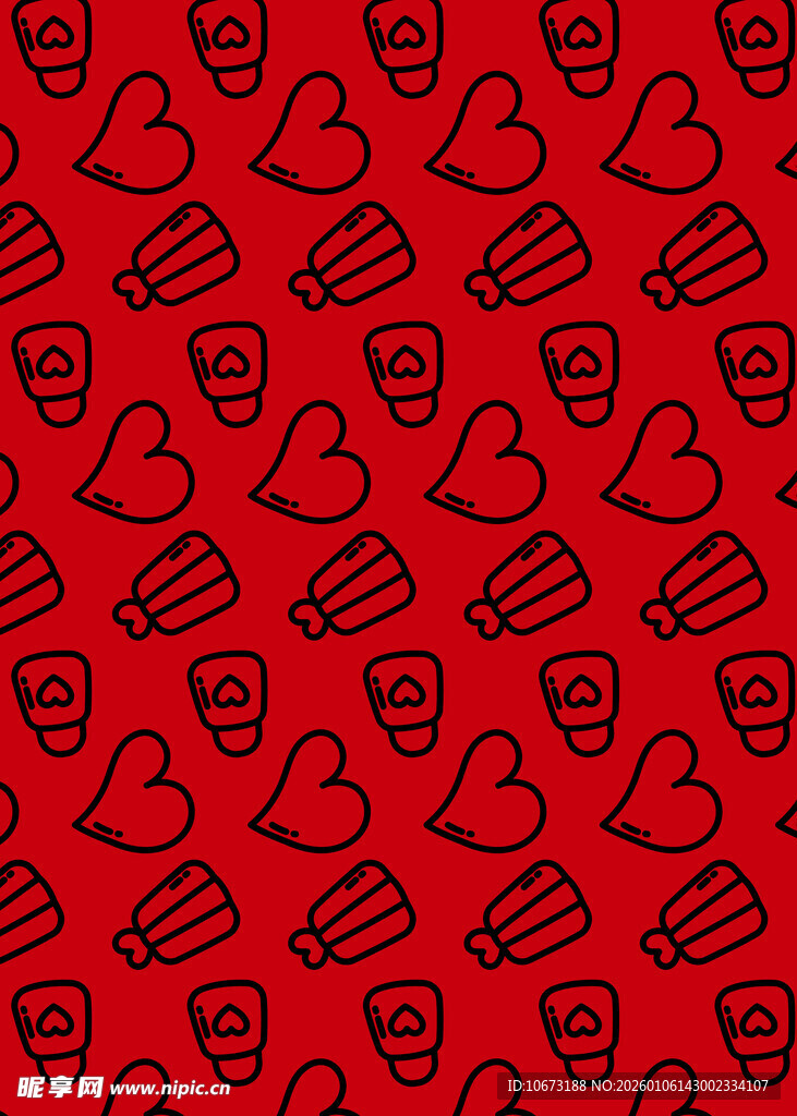 红色爱心图案背景