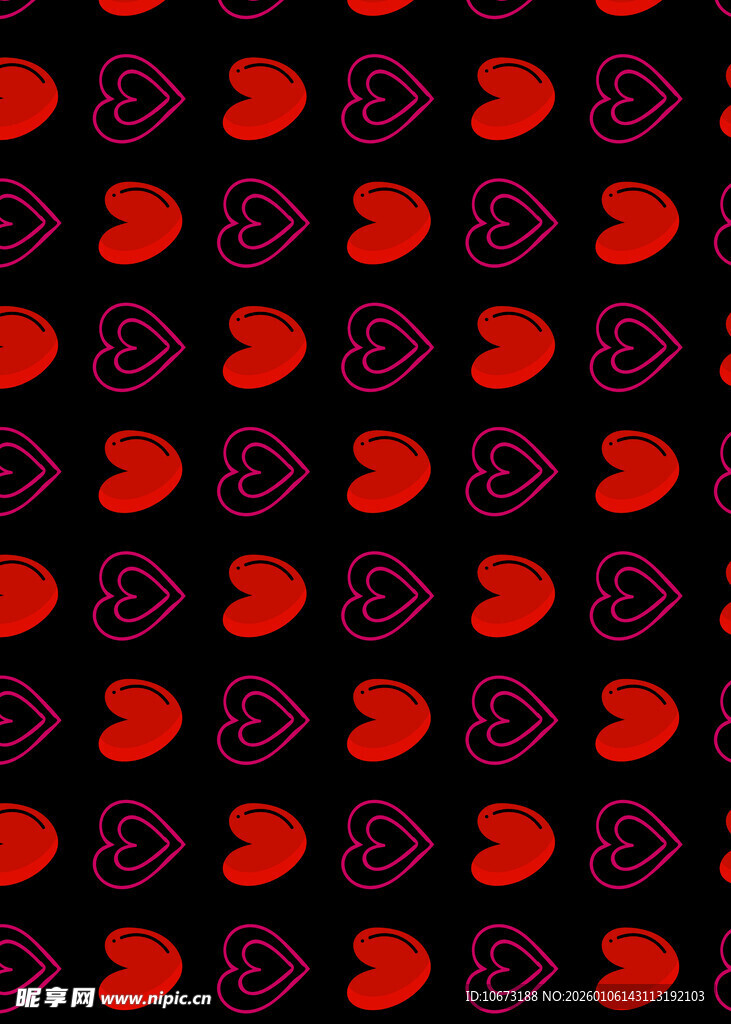 心形图案背景纹理设计