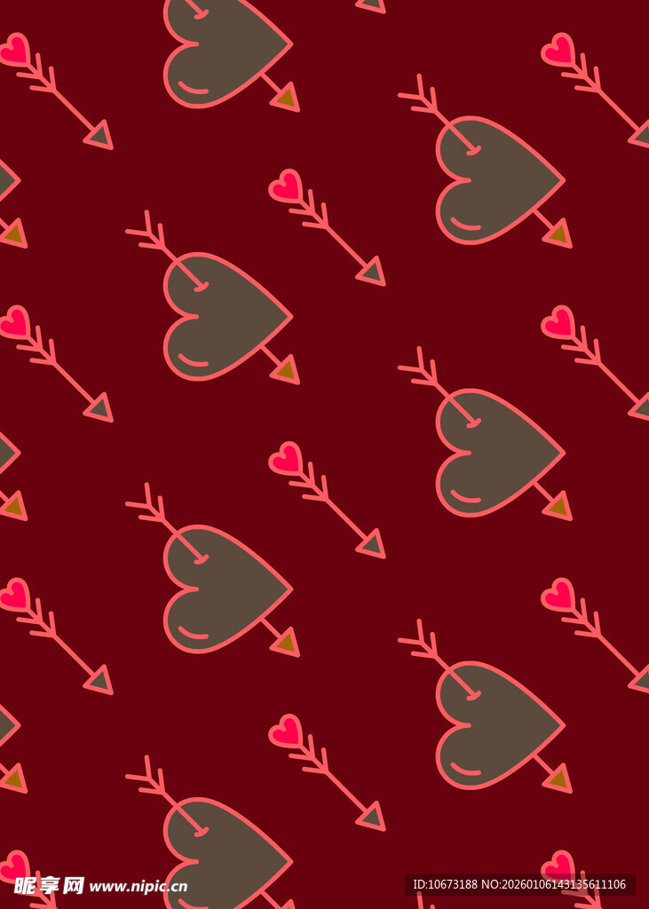 心形箭头图案背景纹理