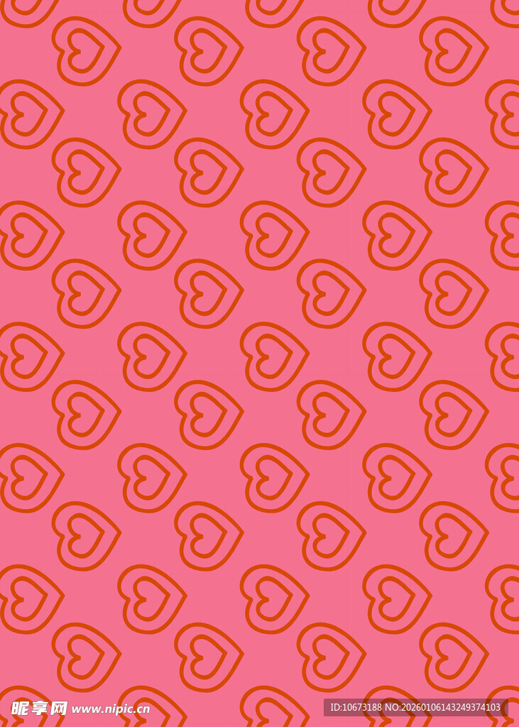 粉色爱心图案背景纹理