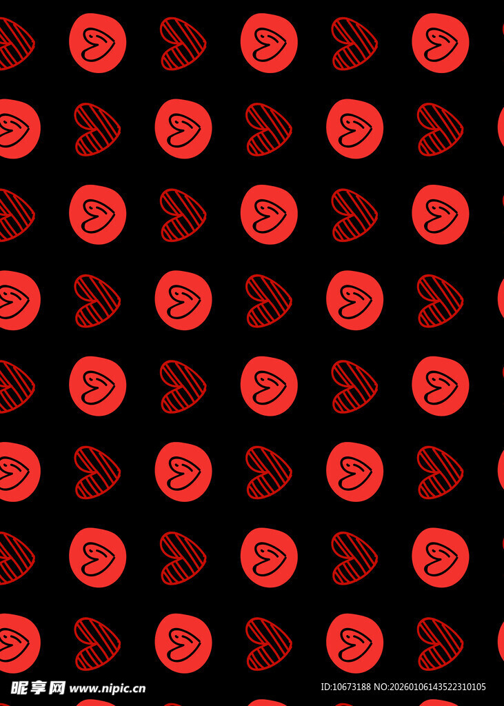 红色几何图案黑色背景纹理