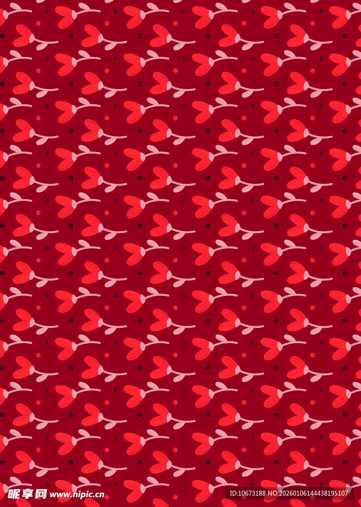 红色樱桃图案纹理背景