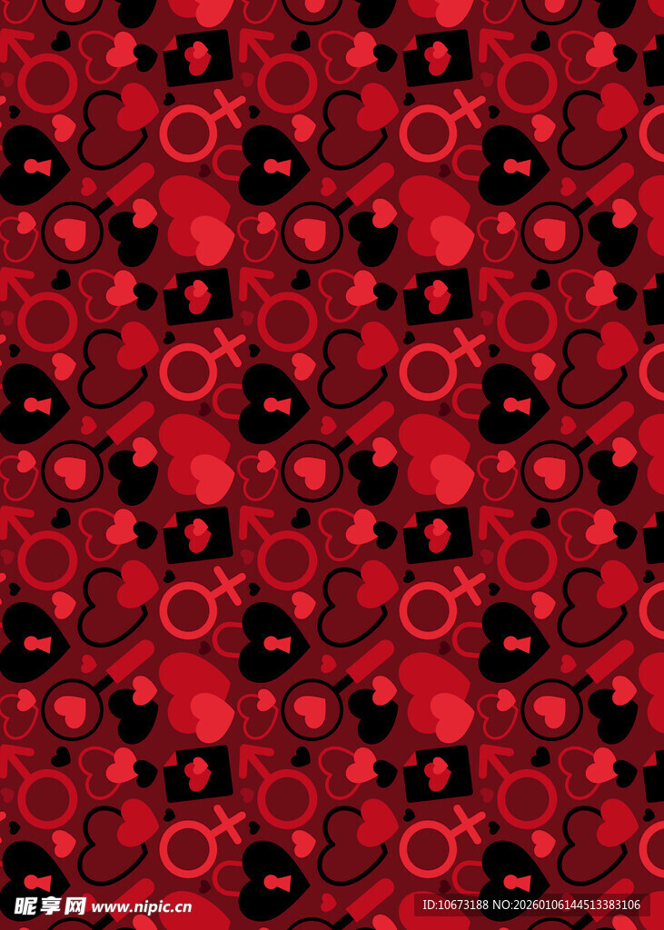 红色圆形图案纹理背景